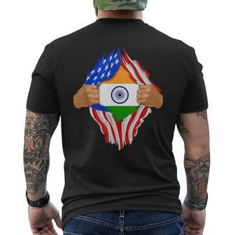 Indian Blood Inside Me India Flag Men's T-shirt Back Print - Monsterry