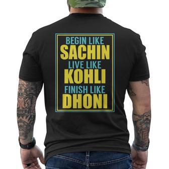 Indian Cricket Team Supporter Jersey Men's T-shirt Back Print - Monsterry UK