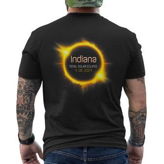 Indiana Total Solar Eclipse America April 040824 Usa Men's T-shirt Back Print - Seseable