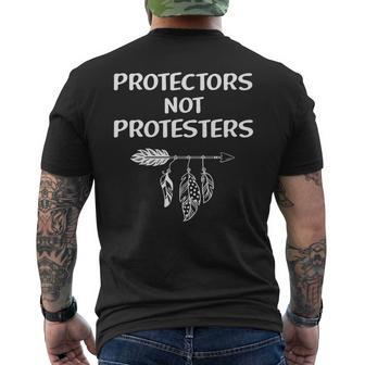 Indigenous People Native American Protectors Not Protest Men's T-shirt Back Print - Monsterry AU