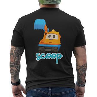 The Inquisitive Dump Truck Leo Excavator Scoop Men's T-shirt Back Print - Monsterry