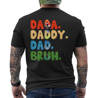 Inside Out Dada Daddy Dad Bruh Fathers Day Men's T-shirt Back Print - Monsterry