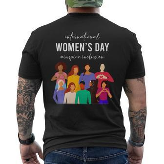 Inspire Inclusion International Women's Day 2024 For Women Men's T-shirt Back Print - Seseable