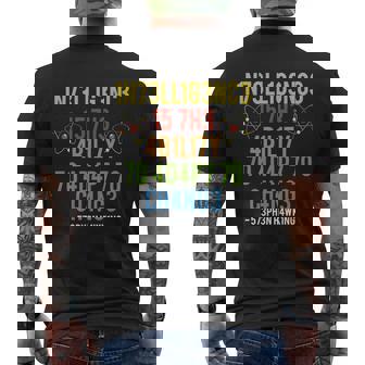Intelligence Is The Ability To Adapt To Change Stephan Hawking Mens Back Print T-shirt - Thegiftio