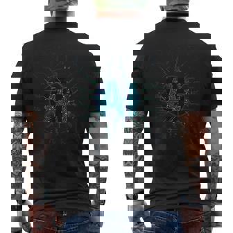 Intelligence Artificielle Lettres Bleues Ia Dans Un Style Électronique T-shirt imprimé au dos - Cadeauxyz
