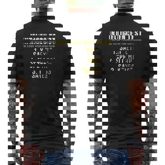 Intelligence Test Read Your Answer Out Loud Mens Back Print T-shirt - Thegiftio