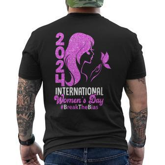 International Women's Day 2022 Break The Bias 8 March 2022 Men's T-shirt Back Print - Seseable