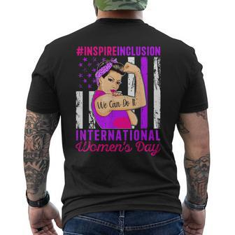 International Women's Day 2024 Inspire Inclusion 8 March Men's T-shirt Back Print | Mazezy