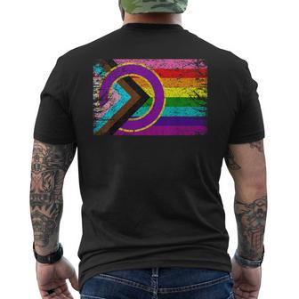 Intersex Inclusive Progress Pride Flag Lgbt Progress Men's T-shirt Back Print - Monsterry DE