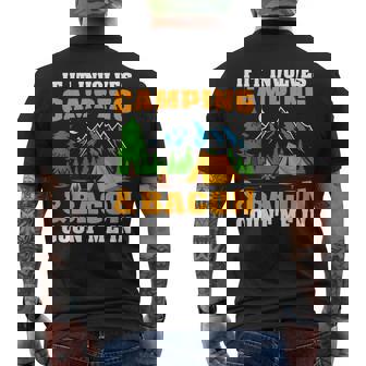 If It Involves Camping & Bacon Count Me In Camping Men's T-shirt Back Print - Thegiftio