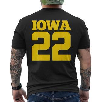 Iowa 22 Clark Front And Back Men's T-shirt Back Print | Mazezy CA