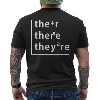 Their There They're English Teacher Men's T-shirt Back Print - Monsterry UK