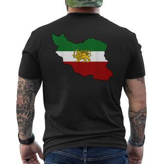 Iran Flag With A Lion Men's T-shirt Back Print - Monsterry UK