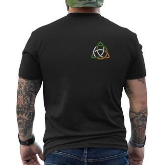 Irish Celtic Cross Christ Celtic Knot Ireland Flag Shamrock Mens Back Print T-shirt - Thegiftio