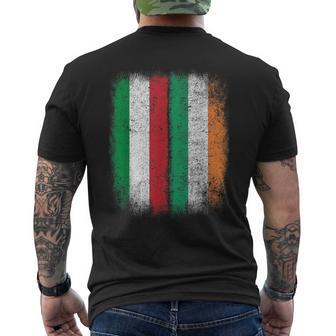 Irish-Italian Flag Italy Ireland Heritage St Patrick's Day Men's T-shirt Back Print - Monsterry CA
