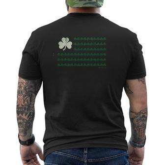 Irish Nation Shamrock Flag Mens Back Print T-shirt - Thegiftio