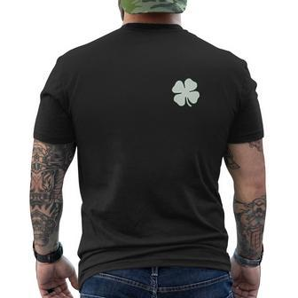 Irish Shamrock Pocket Size Clover St Patricks Day Mens Back Print T-shirt - Thegiftio UK