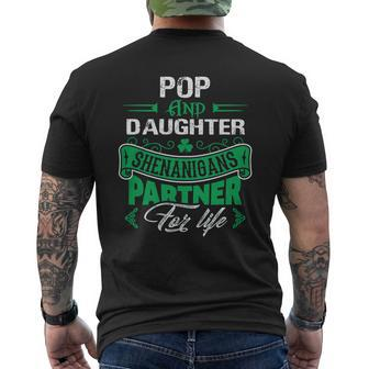 Irish St Patricks Day Pop And Daughter Shenanigans Partner For Life Family Mens Back Print T-shirt - Thegiftio UK