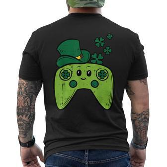Irish Video Game Controller St Patrick Day Gamer Boys Girls Men's T-shirt Back Print - Thegiftio