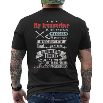 My Ironworker Men's T-shirt Back Print | Mazezy
