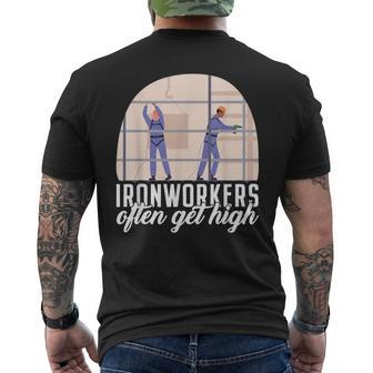 Ironworkers American Worker Patriotic Laborer Local Union Men's T-shirt Back Print - Monsterry DE