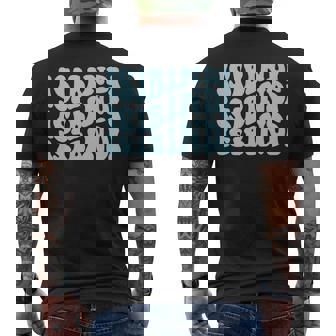 Isibindi School Spirit Groovy Wavy Style Mens Back Print T-shirt - Thegiftio UK