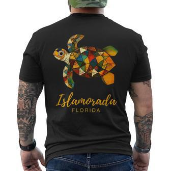 Islamorada Fl Florida Keys Vintage Tribal Sea Turtle Men's T-shirt Back Print | Mazezy DE