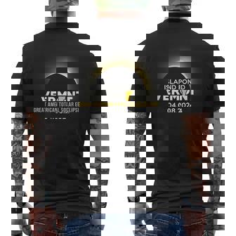 Island Pond Vermont Vt Total Solar Eclipse 2024 Men's T-shirt Back Print - Seseable