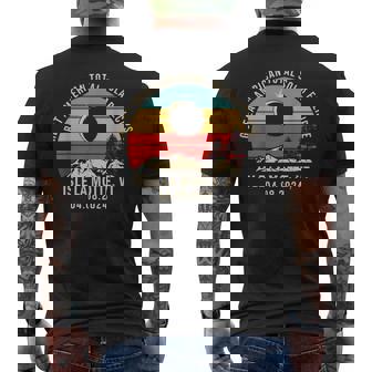Isle La Motte Vt Vermont Total Solar Eclipse 2024 Men's T-shirt Back Print - Seseable