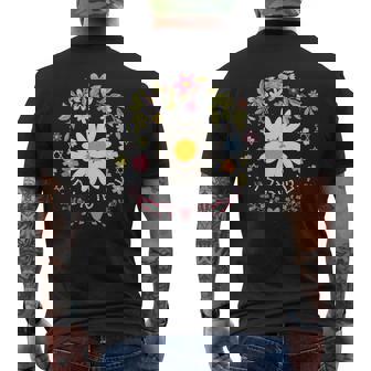Am Israel Chai Flores Y Estrella De David Judío Camiseta Hombre Estampado Espalda - Regaloses