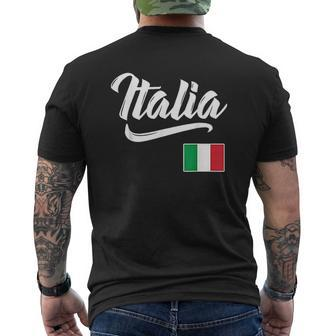 Italia Italian Flag Mens Back Print T-shirt - Thegiftio UK