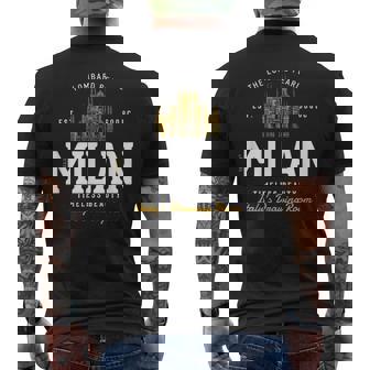 Italia Vintage Estilo Retro Milán Camiseta Hombre Estampado Espalda - Regaloses