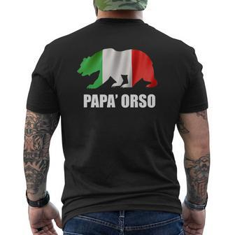 Italian Dad Papa' Orso Papa Bear Mens Back Print T-shirt | Mazezy CA
