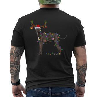 Italian Greyhound Dog Tree Christmas Lights Xmas Pajama Mens Back Print T-shirt - Thegiftio UK