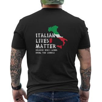 Italian Lives Matter Italian Pride Mens Back Print T-shirt - Thegiftio UK