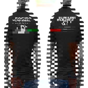 Italian Roots Italy Culture Buongiorno Y'all Men's T-shirt Back Print - Monsterry