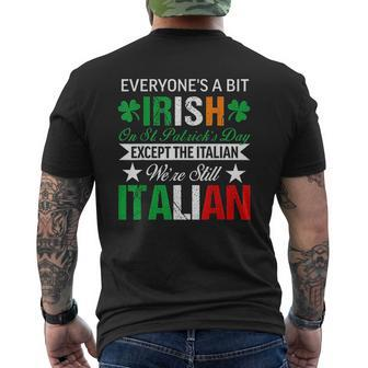 Italian We're Still Italian On St Patrick's Day Mens Back Print T-shirt - Thegiftio UK