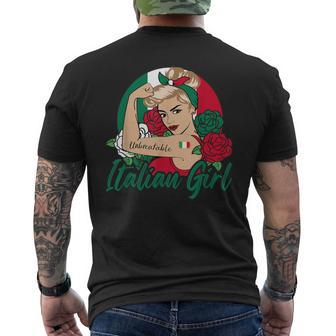 Italienisches Mädchen Retro-Kurzärmliges Herren-T-Kurzärmliges Herren-T-Shirt, Stolzes Design im Vintage-Stil - Seseable