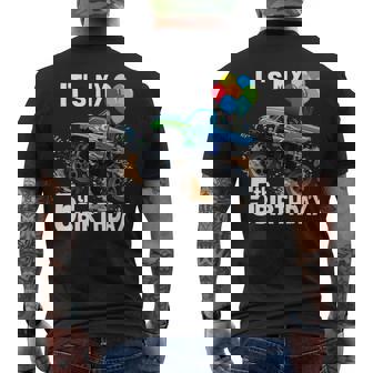 It's My 5Th Birthday Monster Truck 5Th Birthday Boy Men's T-shirt Back Print - Monsterry