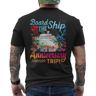 It's Our Anniversary Trip Couples Matching Marriage Cruise Men's T-shirt Back Print - Thegiftio UK