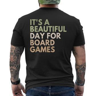 It's A Beautiful Day For Board Games Gamer Game Game Men's T-shirt Back Print - Thegiftio UK
