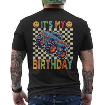 It's My Birthday Monster Truck Car Birthday Boys Men's T-shirt Back Print | Mazezy UK