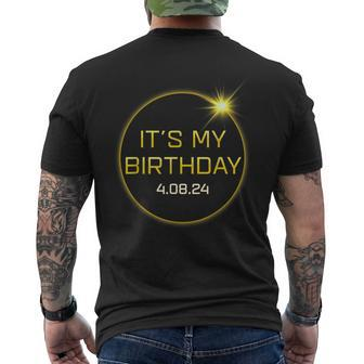 It's My Birthday Solar Eclipse Birthday April 08 2024 Men's T-shirt Back Print | Mazezy