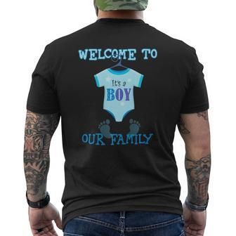 It's A Boy Baby Shower Party New Baby Premium Mens Back Print T-shirt | Mazezy DE