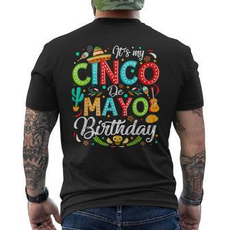 Its My Cinco De Mayo Birthday Birthday Party Mexican Men's T-shirt Back Print | Mazezy UK