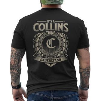 It's A Collins Thing You Wouldn't Understand Name Vintage Men's T-shirt Back Print - Seseable