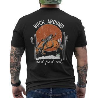 It's Cool To Be Cowboy Buck Around And Find Out Men's T-shirt Back Print - Seseable
