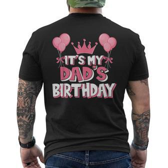 It's My Dad's Birthday Celebration Men's T-shirt Back Print - Seseable