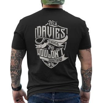 It's A Davies Thing You Wouldn't Understand Classic Name Mens Back Print T-shirt - Seseable