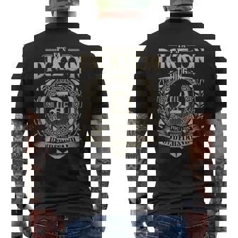 It's A Dickson Thing You Wouldn't Understand Name Vintage Men's T-shirt Back Print - Seseable